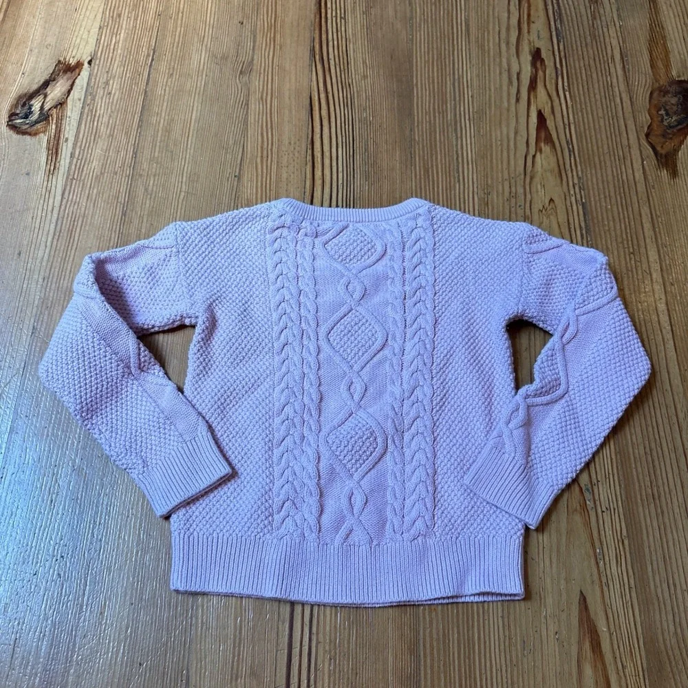 Gap Cable Knit Sweater Kids Purple Long Sleeve Classic SIZE M (8-9)
